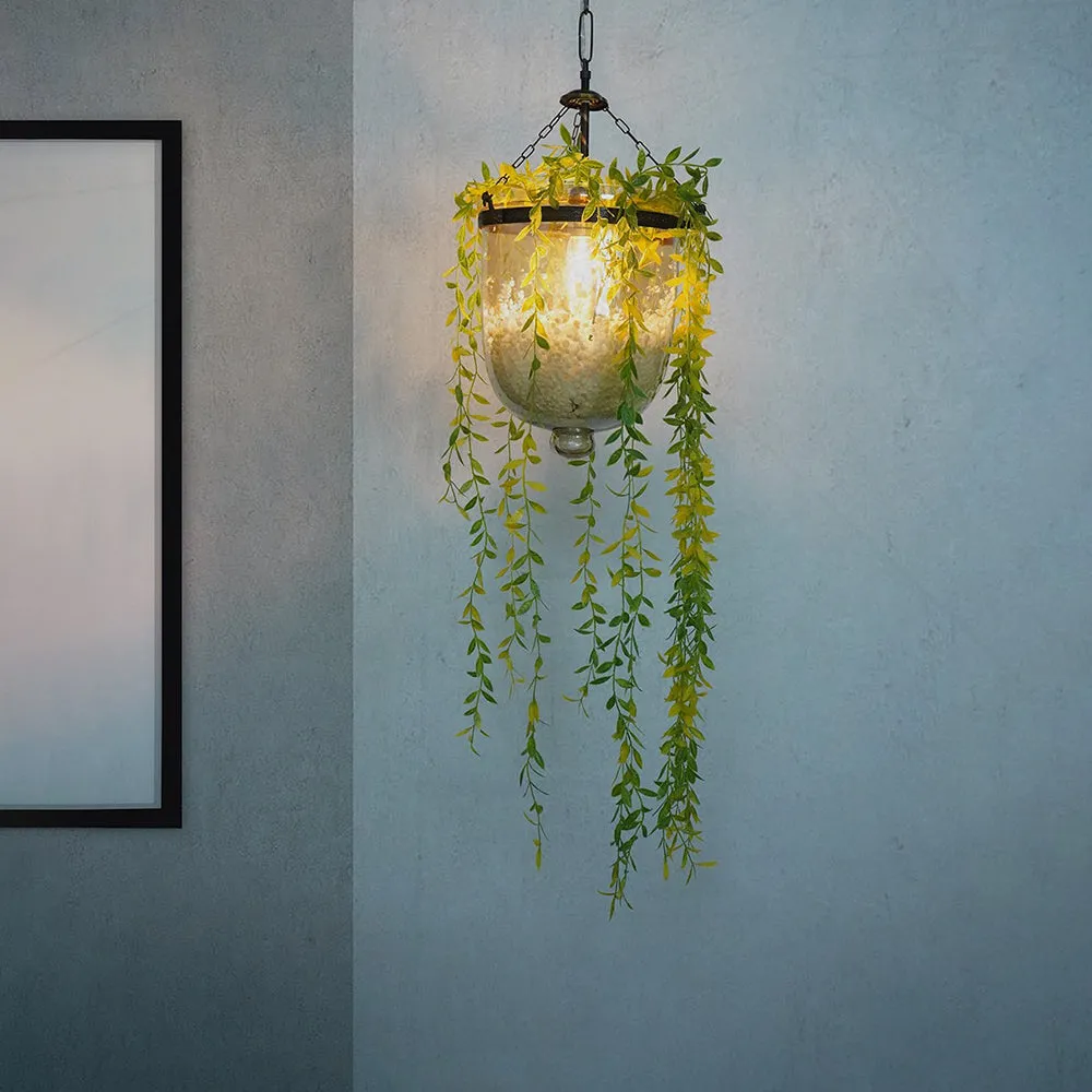 Golden Lustrous Garden Inspired Jar Hanging Ceiling Light