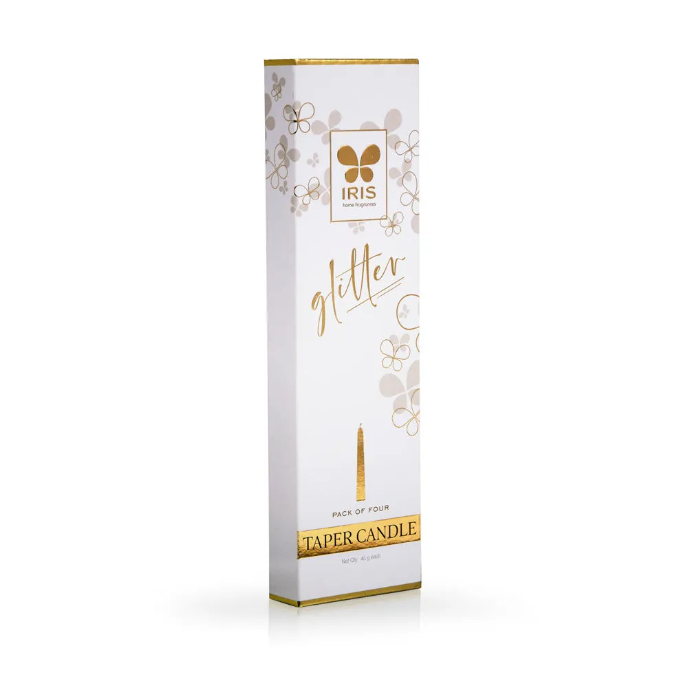 Golden Musk Perfume Candle Gift for Valentine's Day (Golden, Pack of 4)
