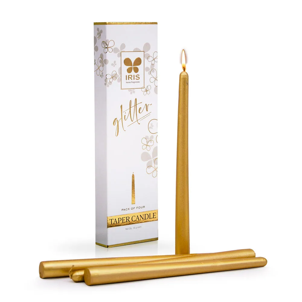 Golden Musk Perfume Candle Gift for Valentine's Day (Golden, Pack of 4)