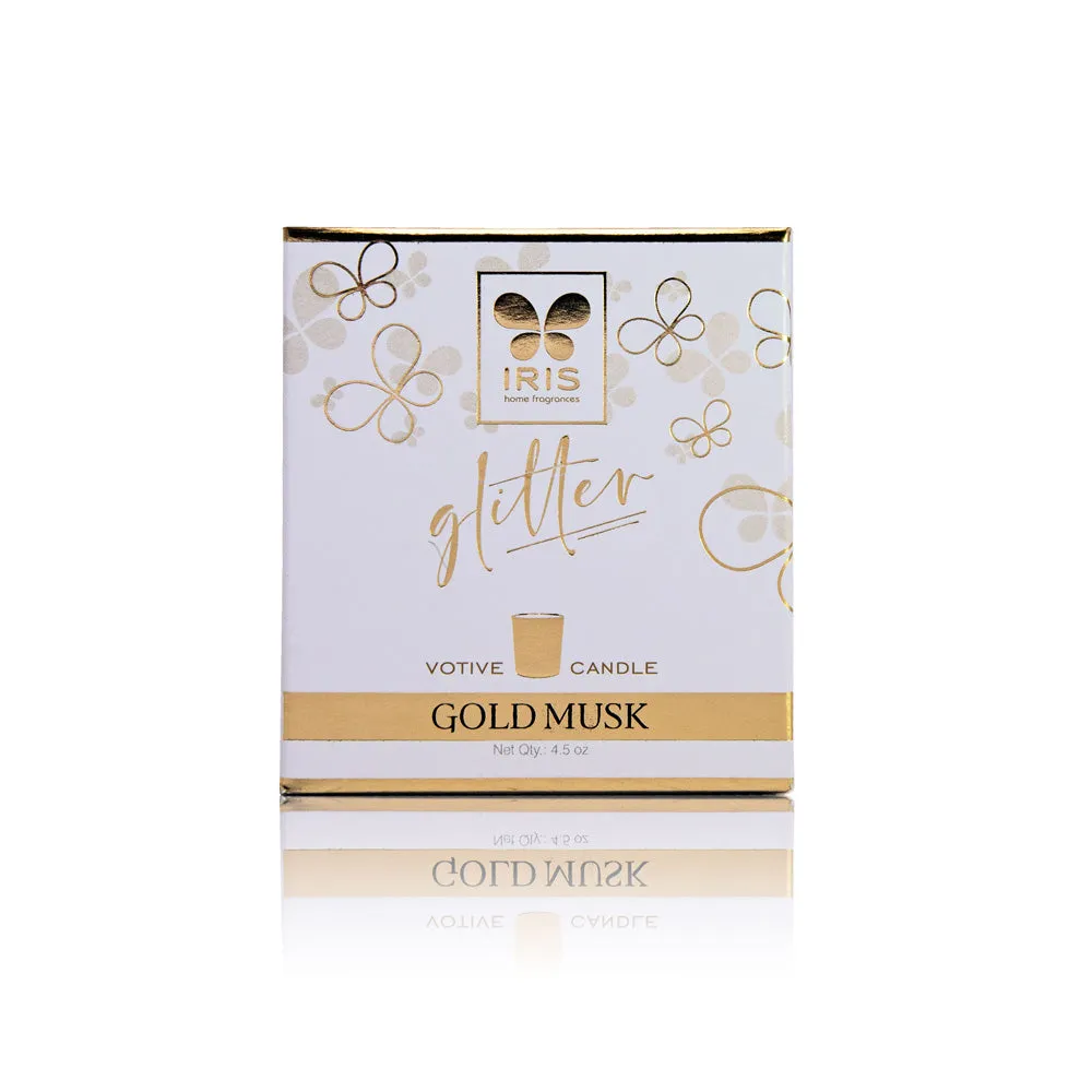 Golden Musk Scented Candle Gift Set for Valentine's Day