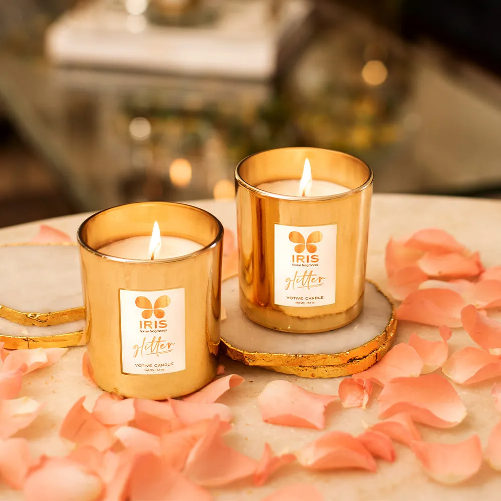 Golden Musk Scented Candle Gift Set for Valentine's Day