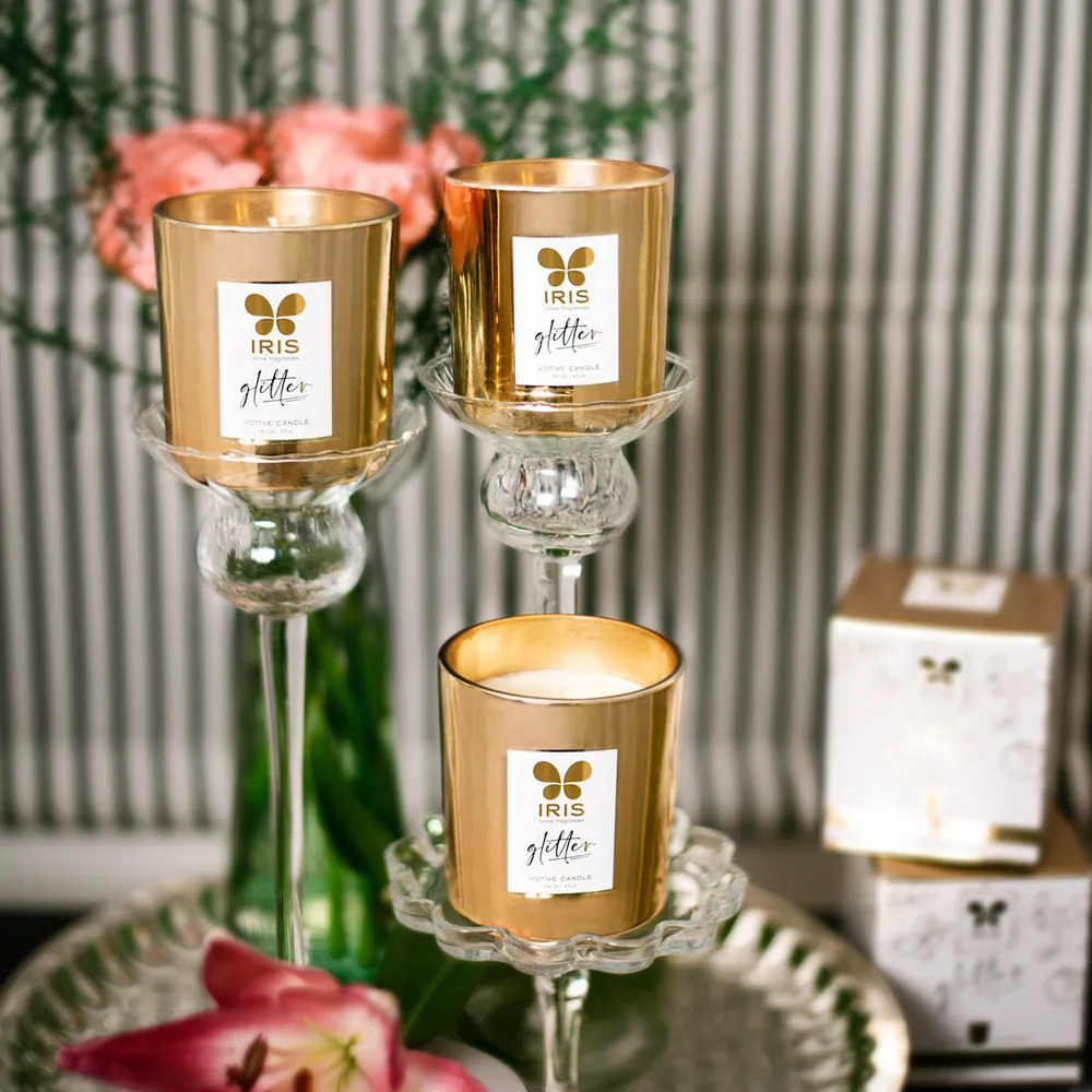 Golden Musk Scented Candle Gift Set for Valentine's Day