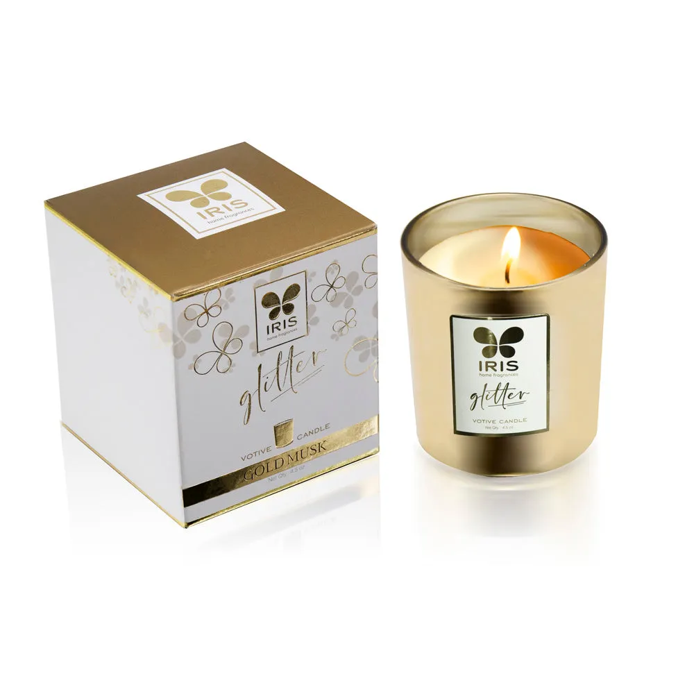 Golden Musk Scented Candle Gift Set for Valentine's Day