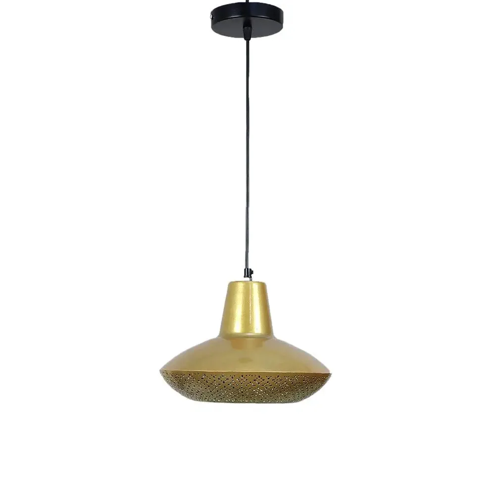 Golden Perforated Designer Hanging Lamp