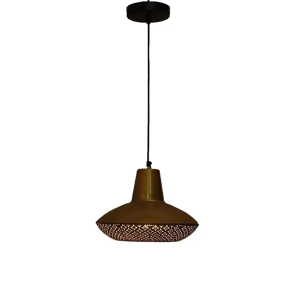 Golden Perforated Designer Hanging Lamp
