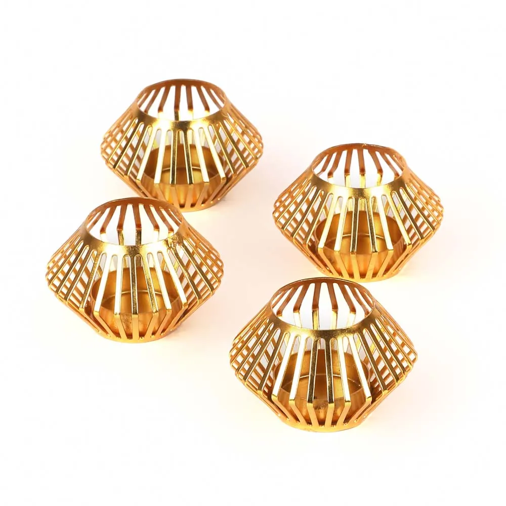 Golden-Plated-Designer-Metal-Tea-Light-Candle-Holders-Set-of-4