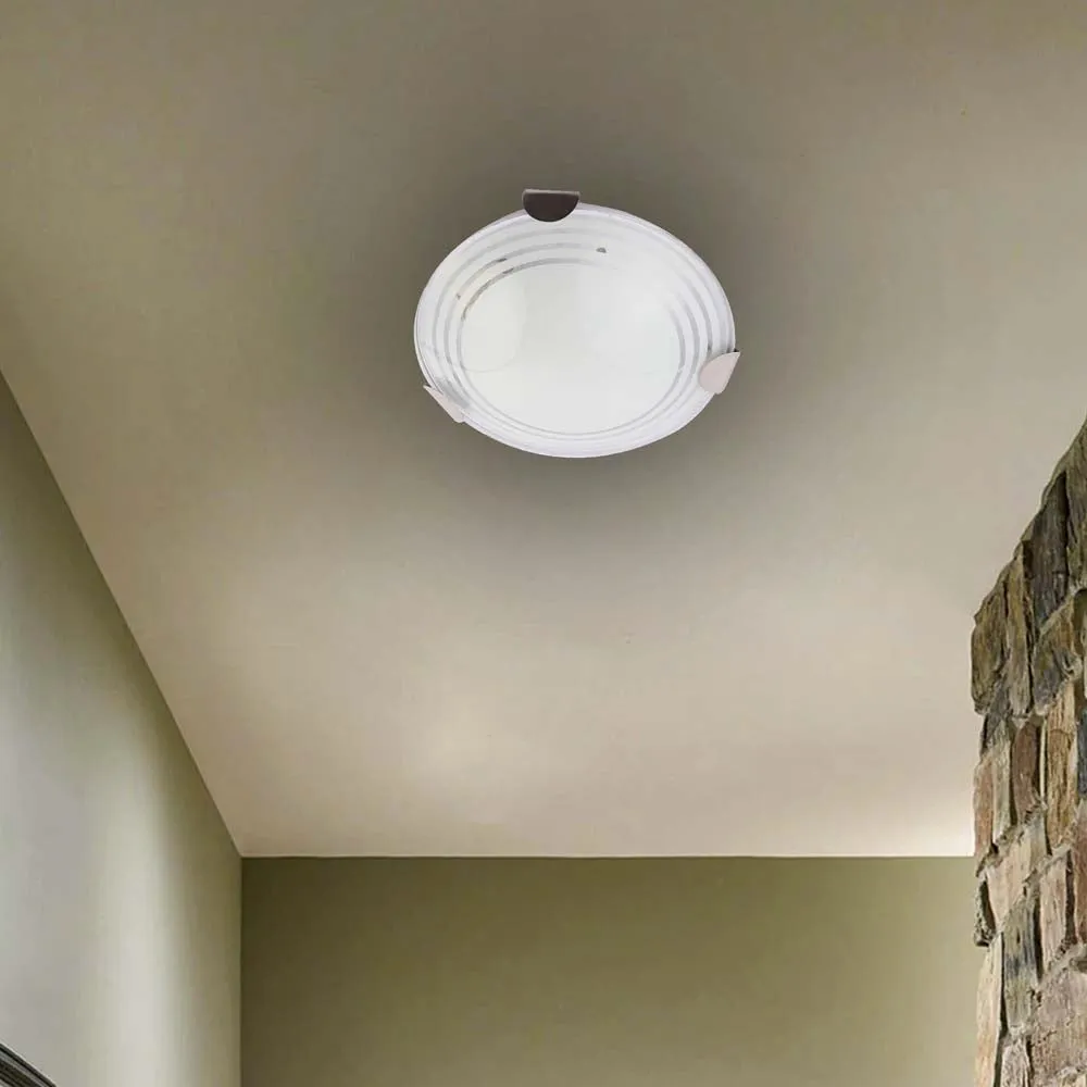 Golden Round Glass Mini Flush Mount Light