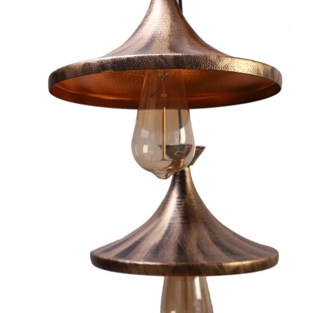 Golden Shaded Modern Club Cluster Hanging Lights Single Piece