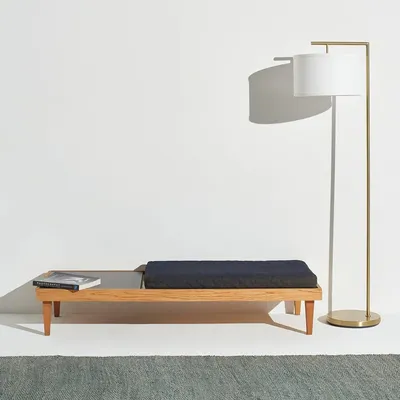 Golden Straight Floor Lamp
