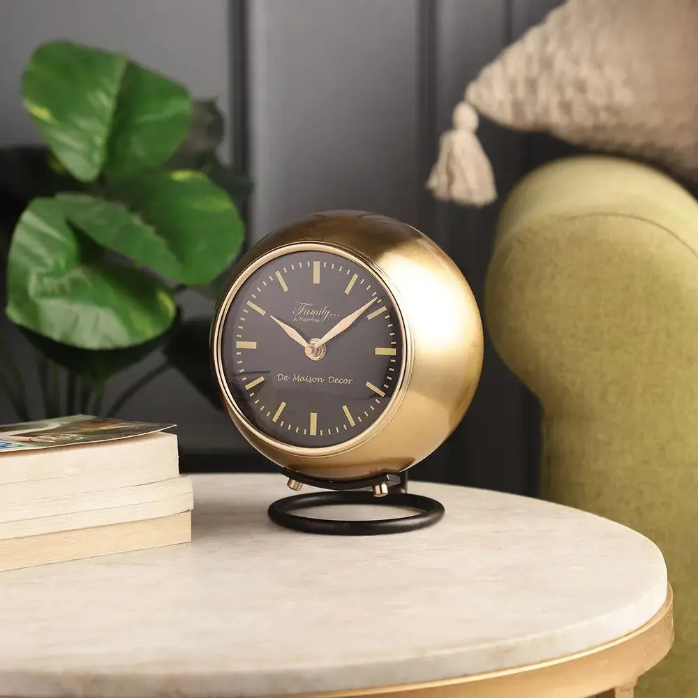Golden Table Clock with Stand