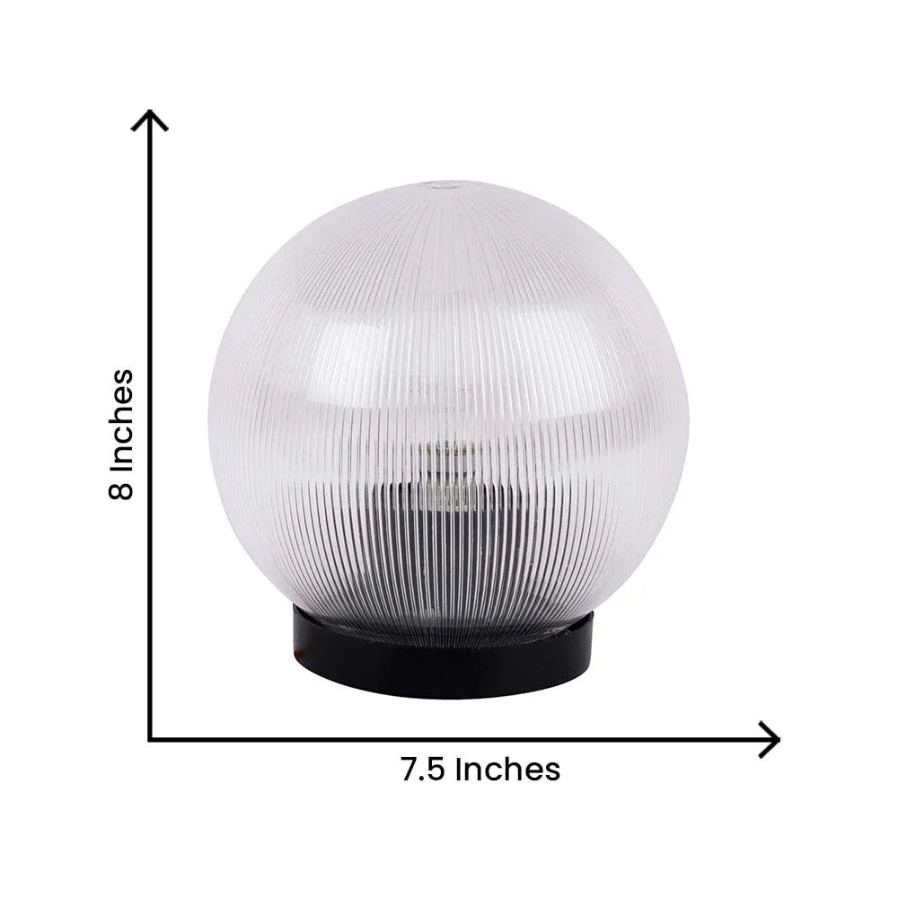 Golden Textured PVC Globe Outdoor Gate Light Single Piece