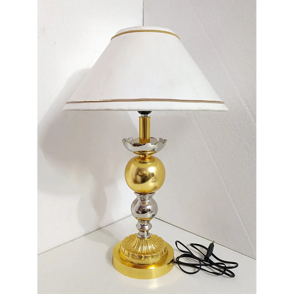 Golden & Yellow Pillar Style Designer Table Lamp