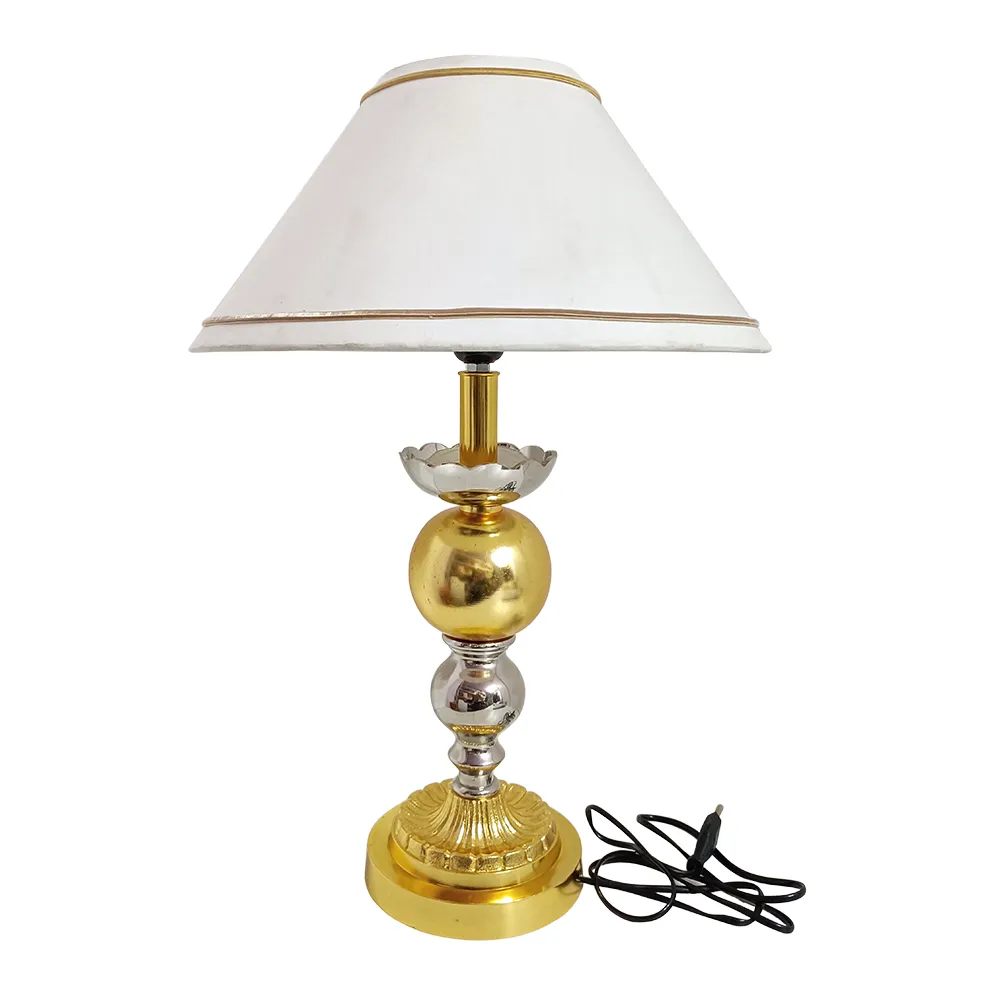 Golden & Yellow Pillar Style Designer Table Lamp