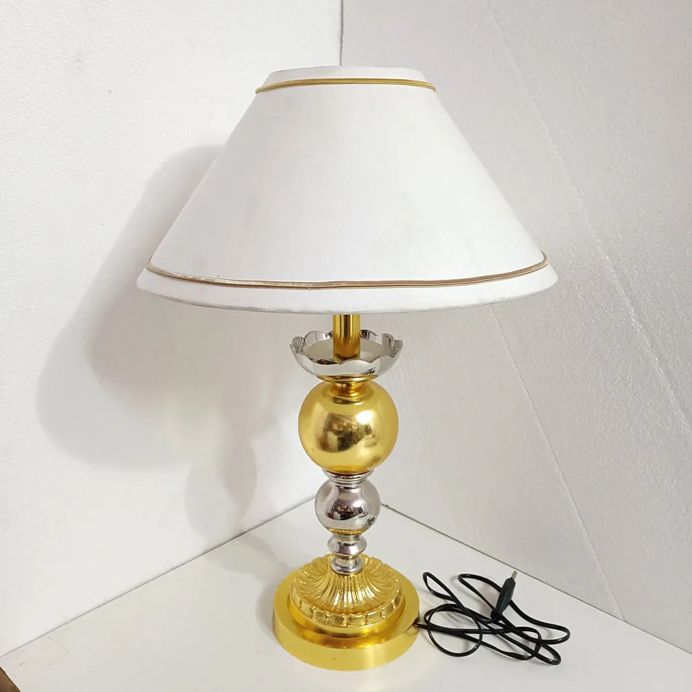 Golden & Yellow Pillar Style Designer Table Lamp