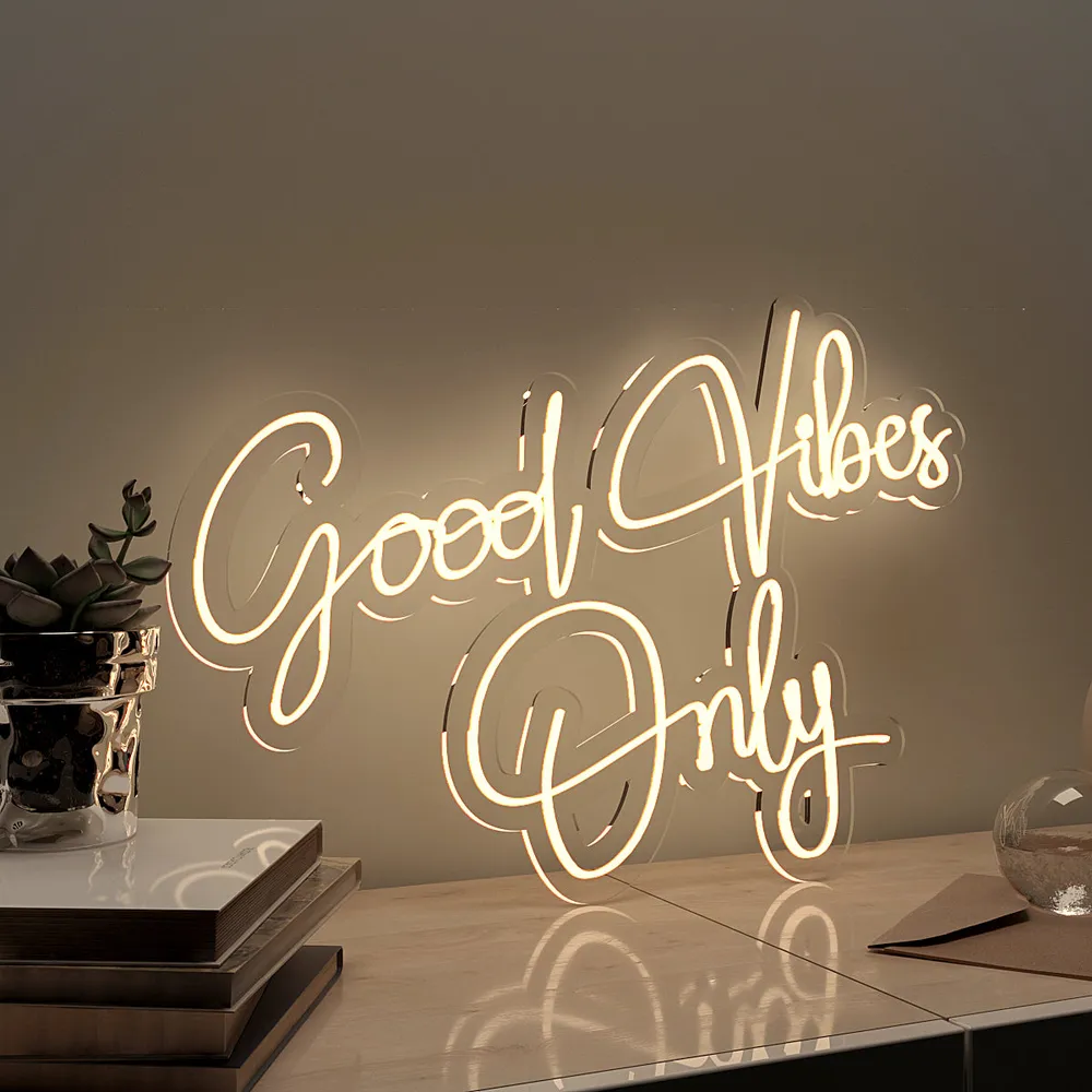 Good Vibes Only Neon LED Light (Available in Multiple Colors) Blue
