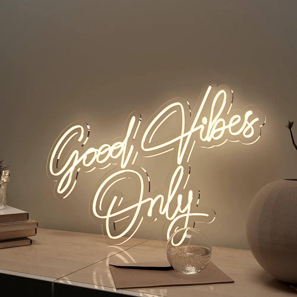Good Vibes Only Neon LED Light (Available in Multiple Colors) Blue