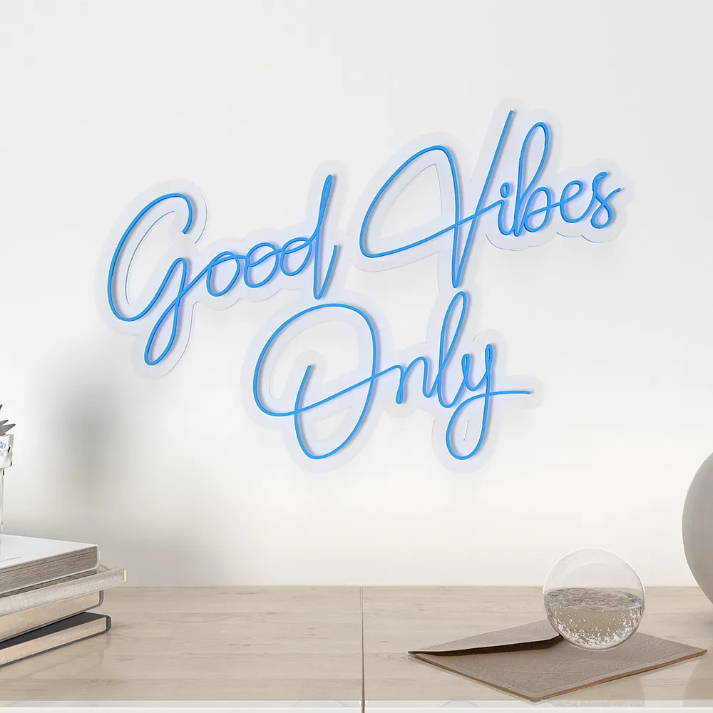 Good Vibes Only Neon LED Light (Available in Multiple Colors) Blue