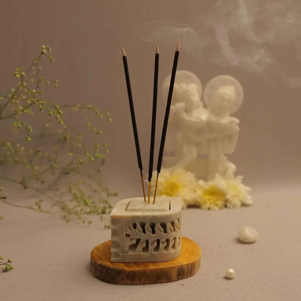 Gorgeous Hand Carved Leaf Design Incense Stick Holder