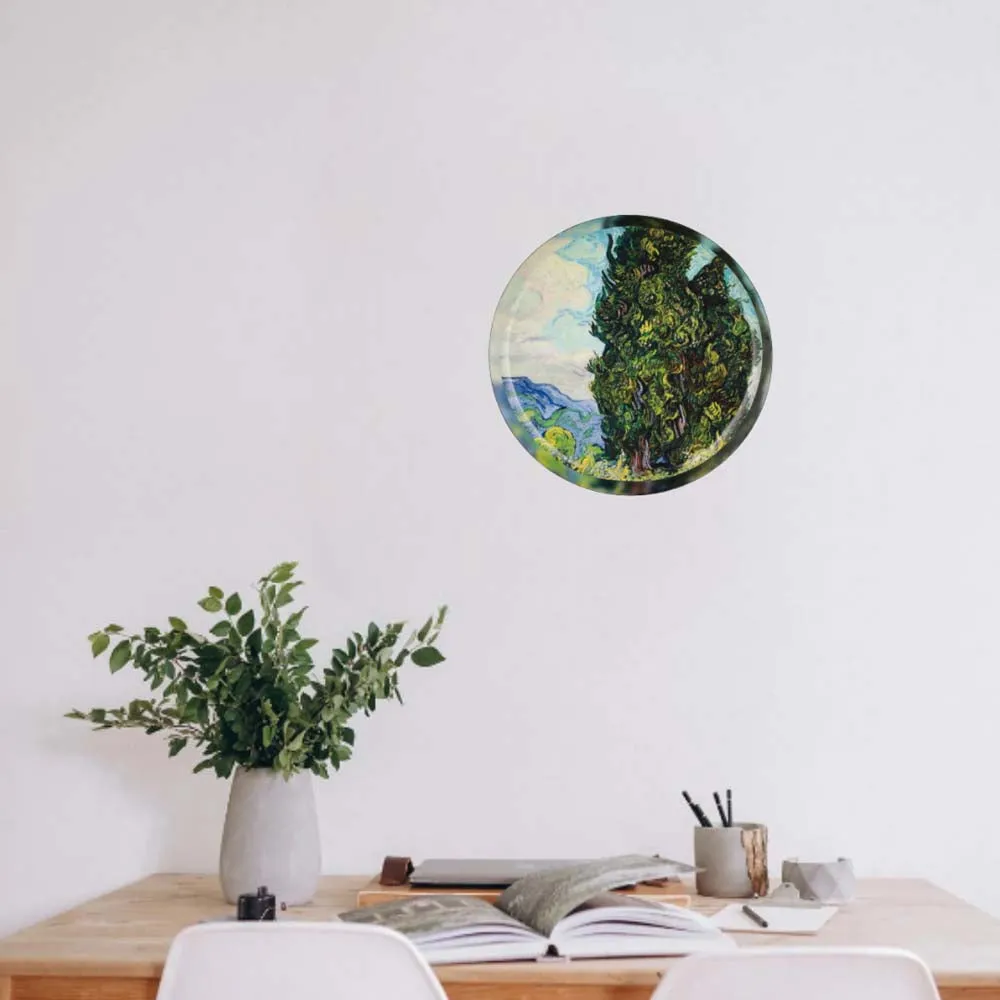 Gorgeous Hand Painted Van Gogh Premium Metallic Wall Plate (10 Inches)