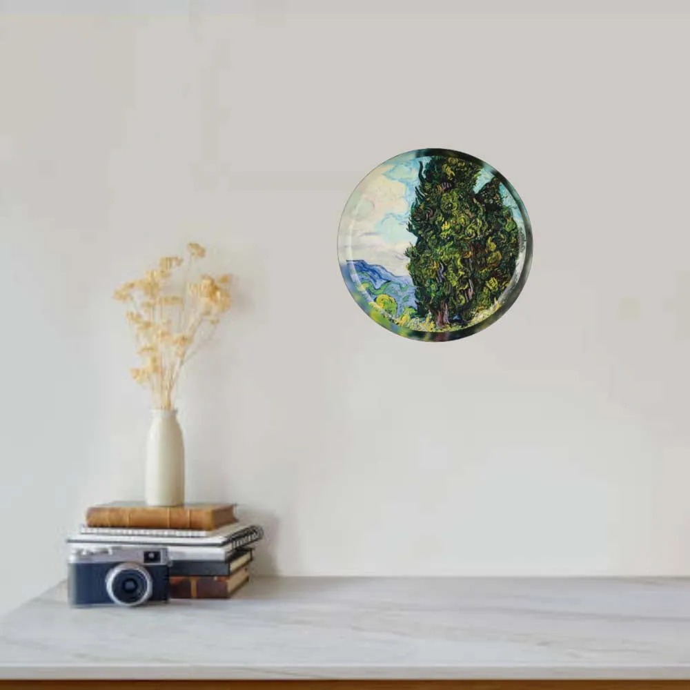 Gorgeous Hand Painted Van Gogh Premium Metallic Wall Plate (10 Inches)