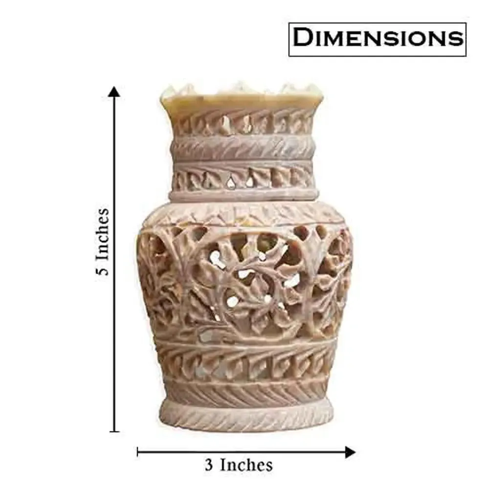 Gorgeous Handcrafted Soapstone Flower Vase