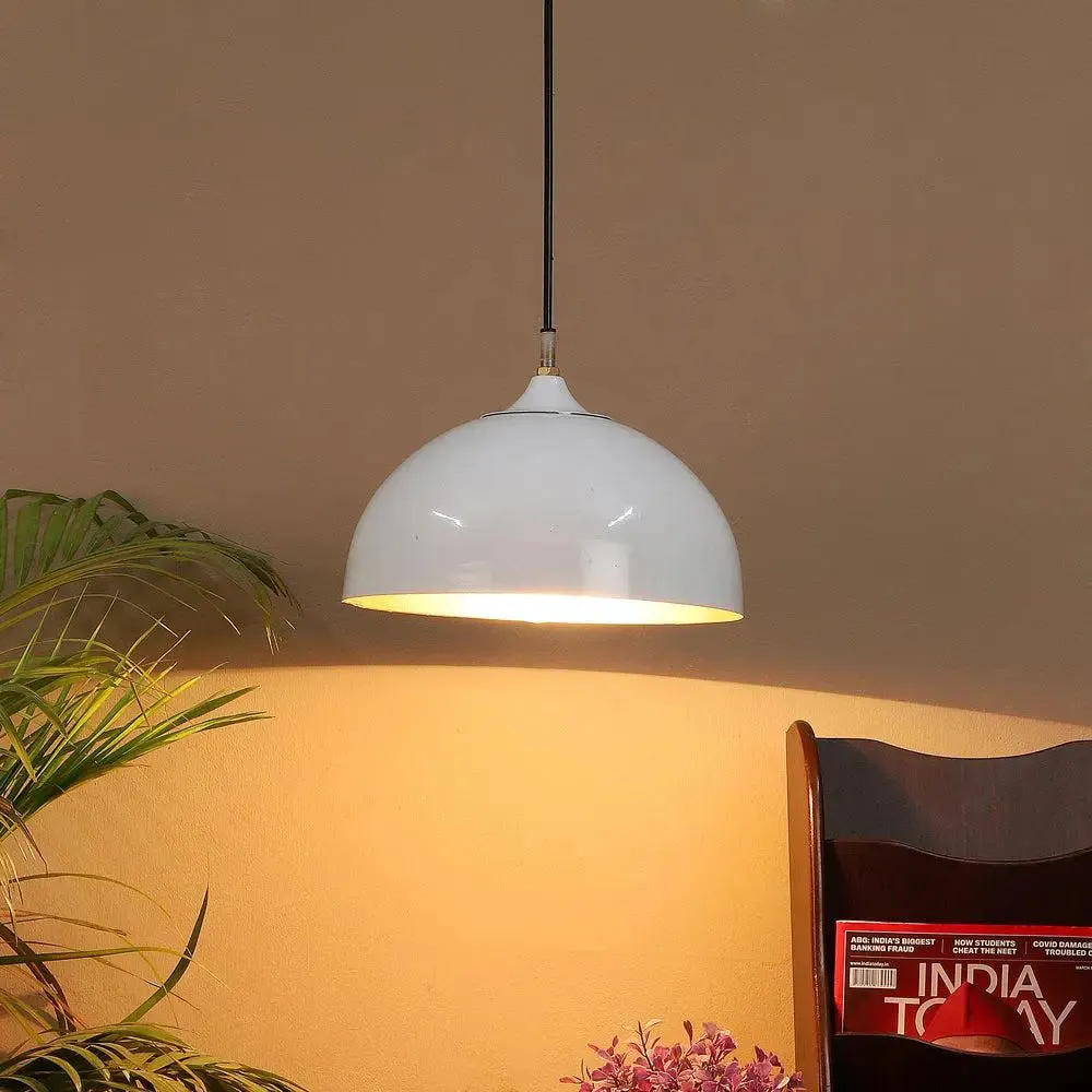 Gorgeous Milky White & Gold Hanging Light for Bedroom