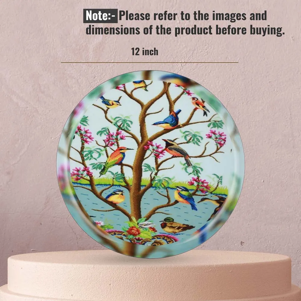 Gorgeous Miracle Garden High-quality Metallic Wall Plate for Living Room(12inches)