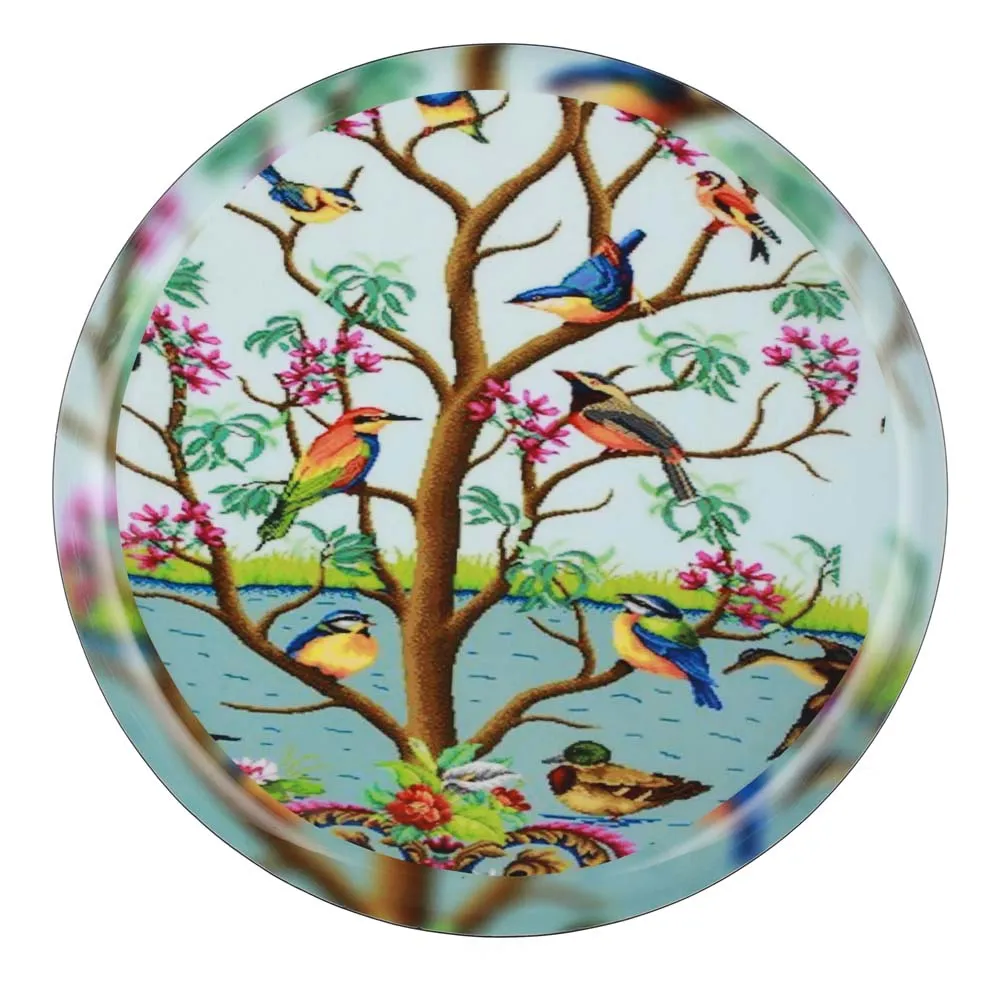 Gorgeous Miracle Garden High-quality Metallic Wall Plate for Living Room(12inches)