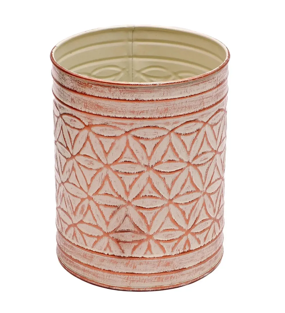 Gorgeous Multicolour Hammered Metal Planter Set of 4