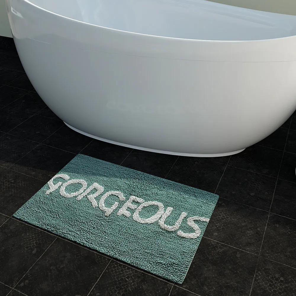 Gorgeous Printed High Absorbent Sea Green Kids Bathmat