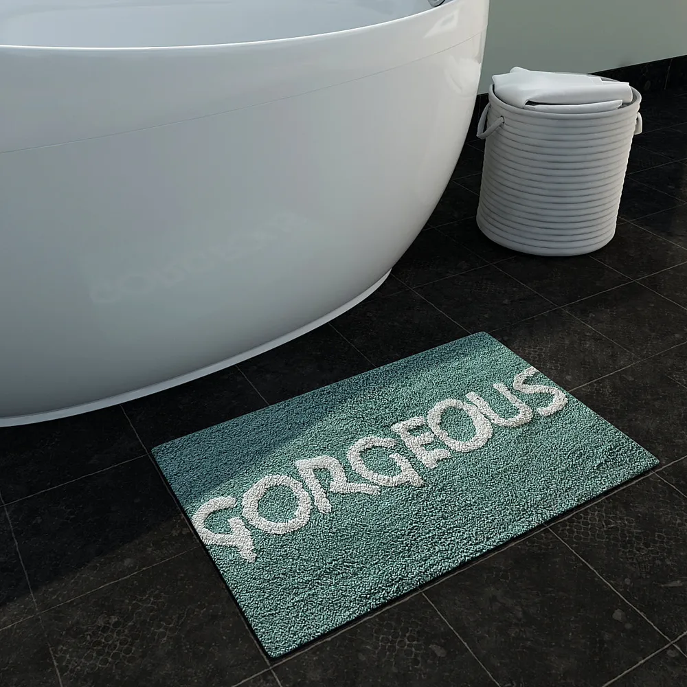 Gorgeous Printed High Absorbent Sea Green Kids Bathmat