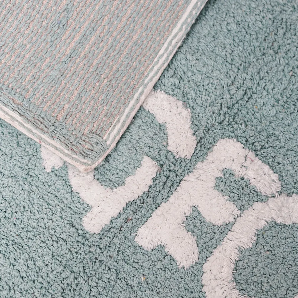 Gorgeous Printed High Absorbent Sea Green Kids Bathmat