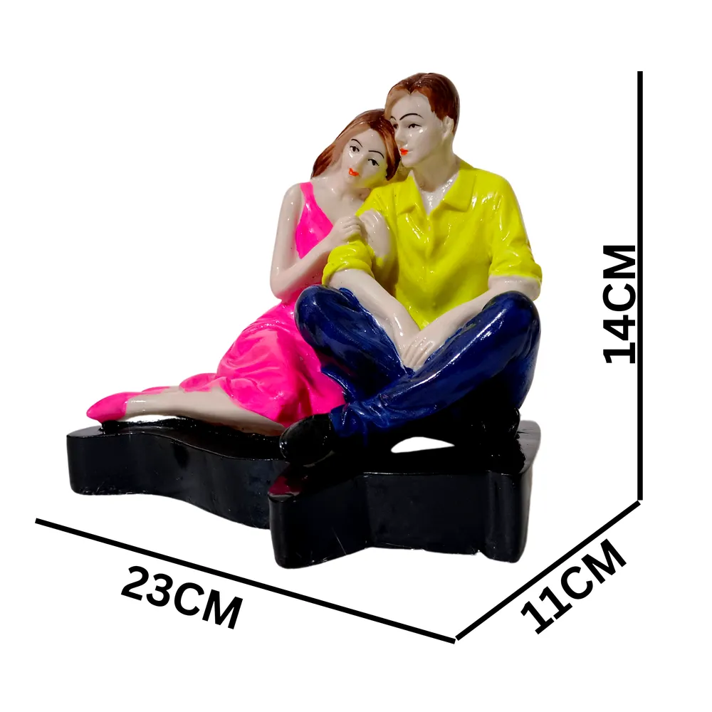 Gorgeous Valentine Couple Miniature Showpieces for Decoration (Multicolour)