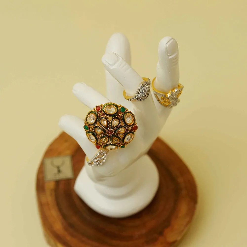 Gorgeous White Marble Dust Hand-shaped Jewellery Holder