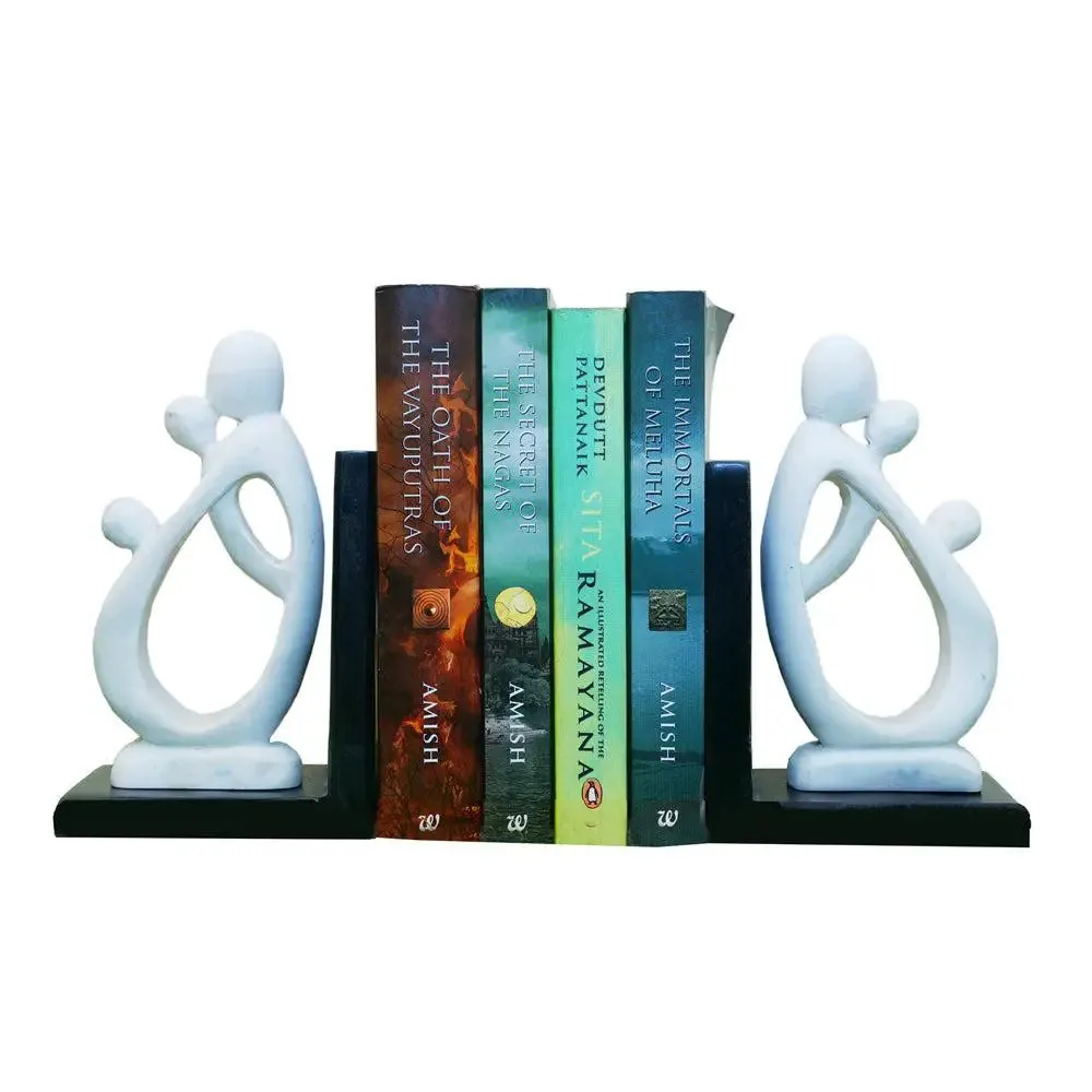 Gorgeous White Paleva Stone Bookend (Set of 2)