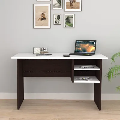 WallMantra Grady Writing Table in Wenge & White Finish