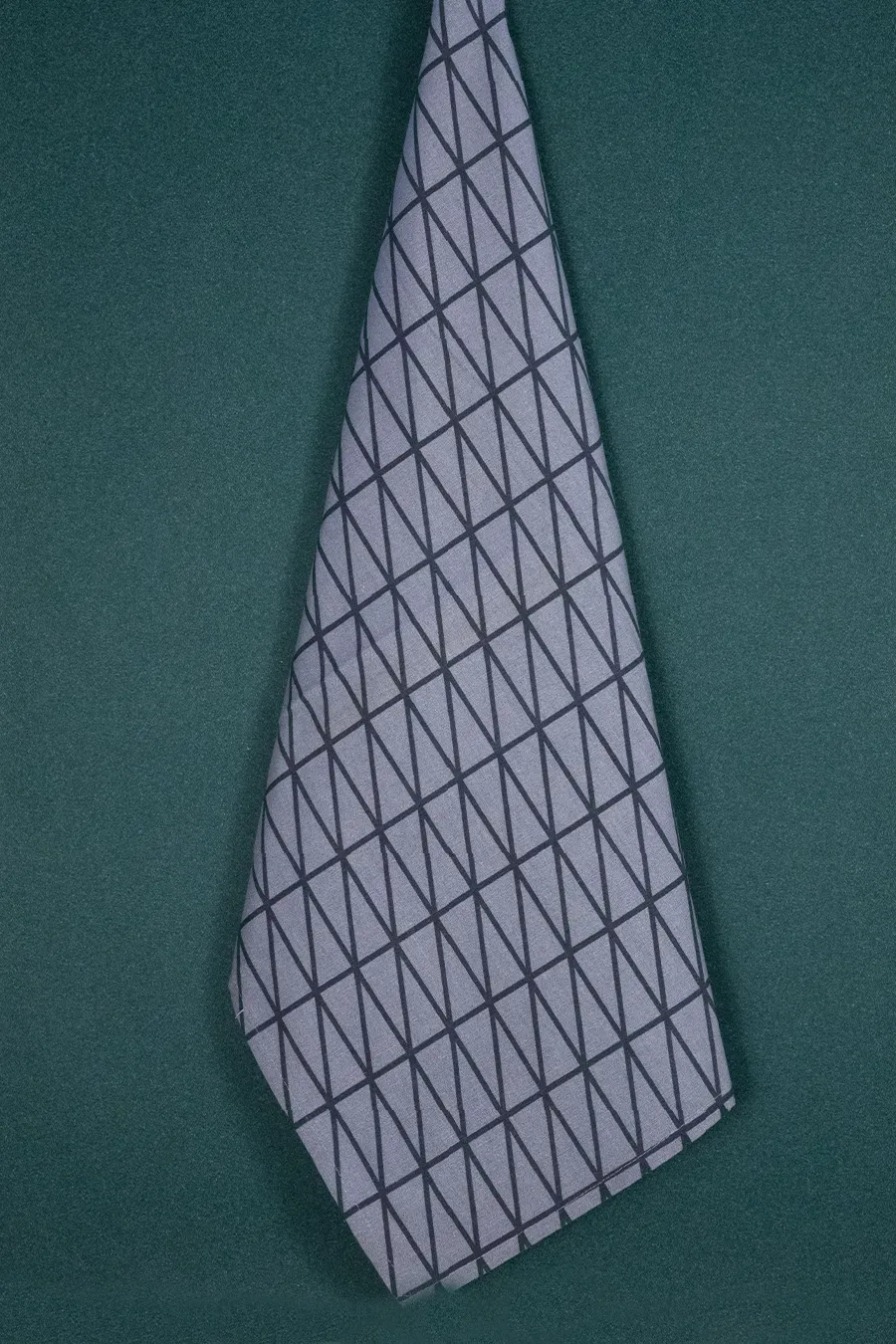 Gray Whetstone Parallel Line Stripe Print Hand Towel