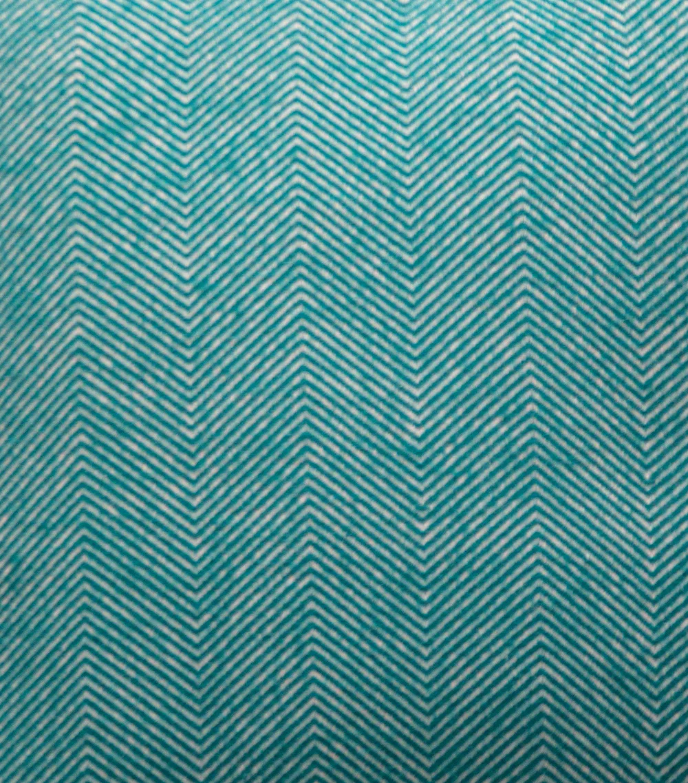 Green Brushed Herringbone Cushion Cover