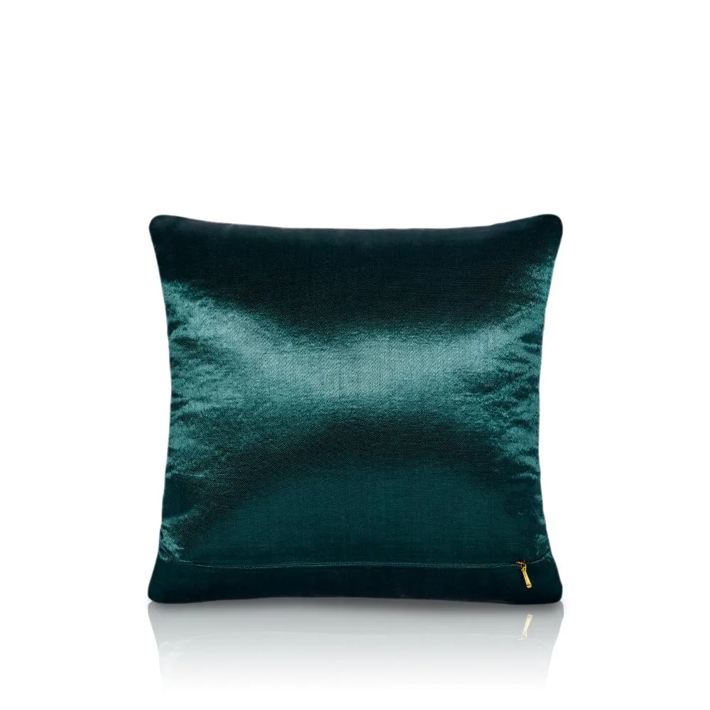 Green Elegance Velvet Cushion Cover