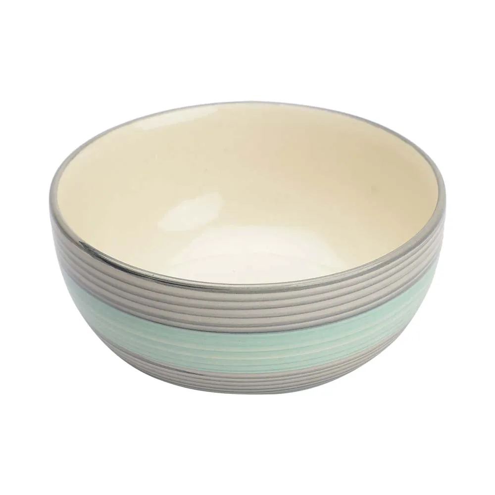 Green & Grey Ceramic Bowls Set Of 4