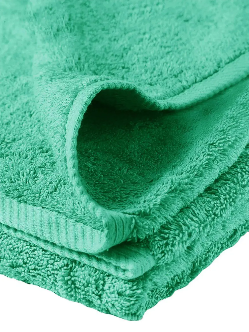 Green Hand Towels (Set of 6) with Track Border by Lushomes
