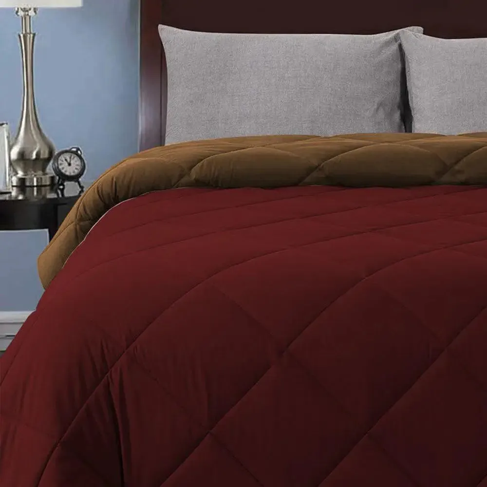 Green & Maroon Densely Quilted Double Bed Comforter