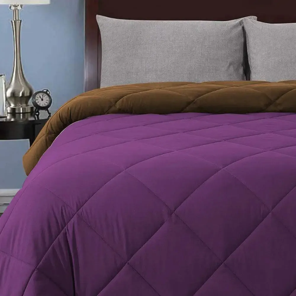 Green & Purple Quilted Double Bed AC Comforter