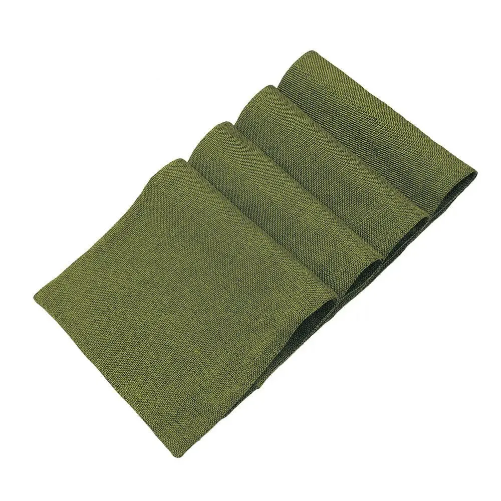 Green Textured Classic Polyester Placemat Set Of 4