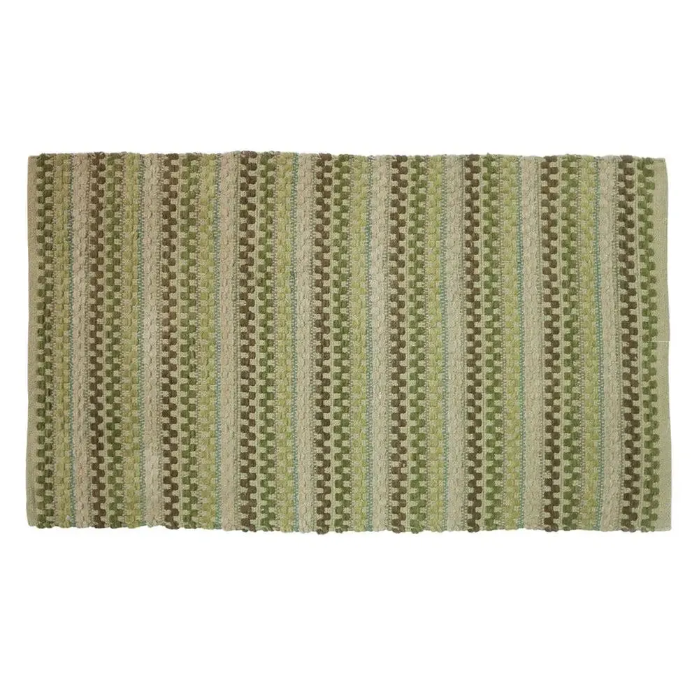 Green Traditional Pattern Handwoven Cotton Area Rug (27 x 45) Inches