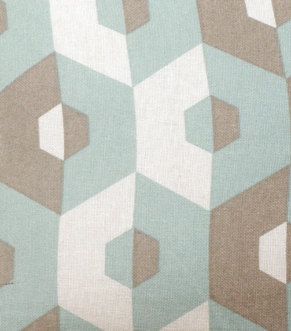 Greenacle Gray Hexagon Print Cushion Cover