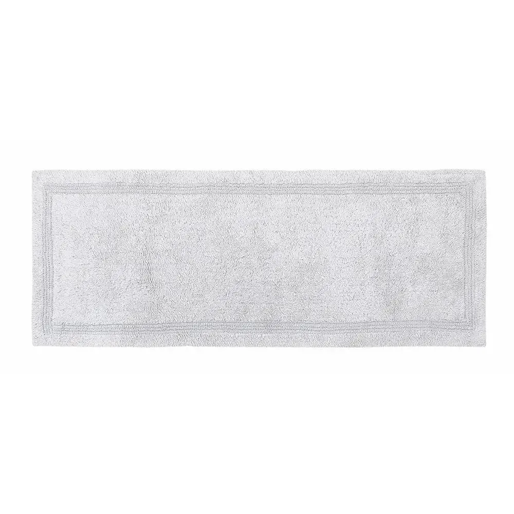 Grey Bordered Cotton Bath Runner (50 x 150) cm Single Piece