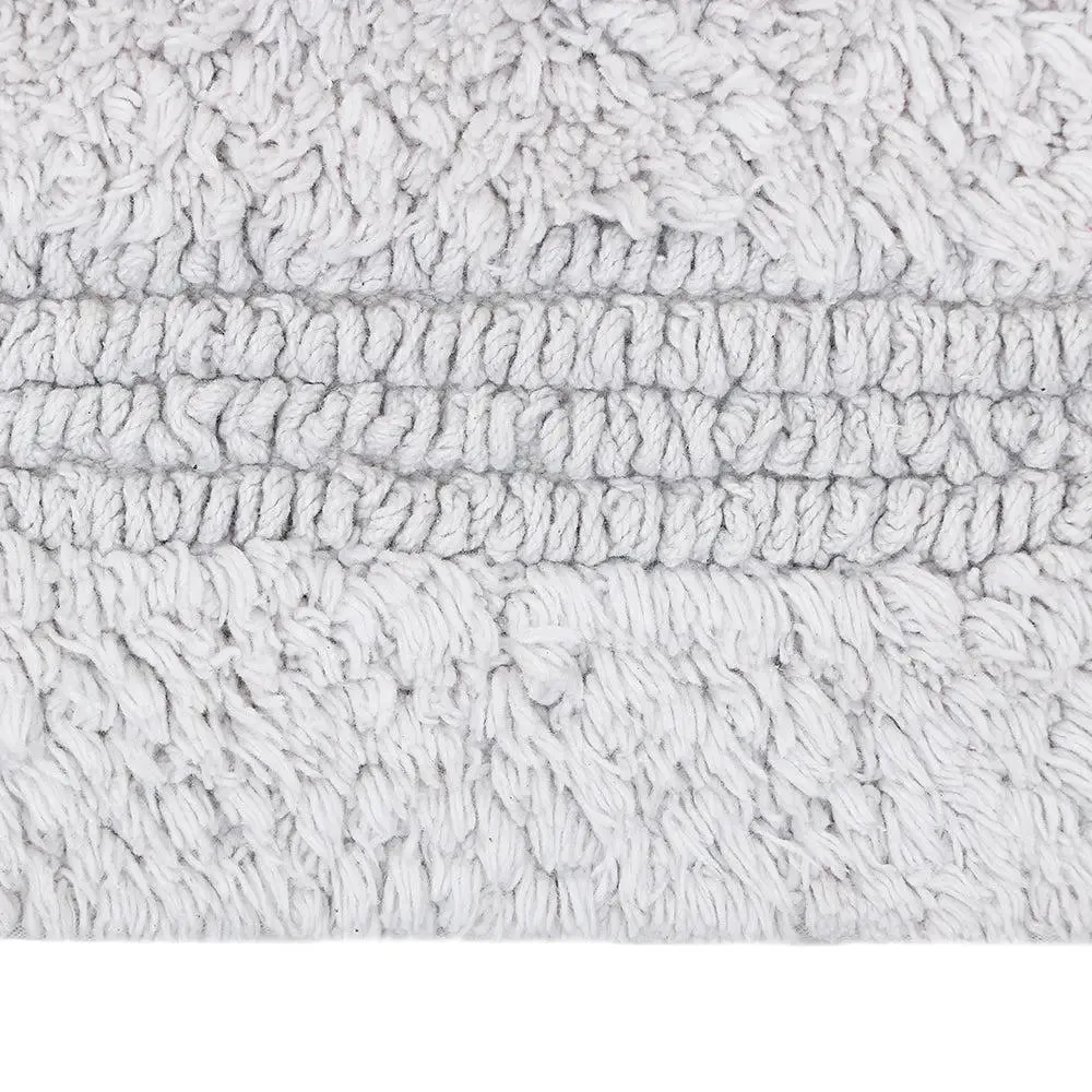 Grey Bordered Cotton Bath Runner (50 x 150) cm Single Piece