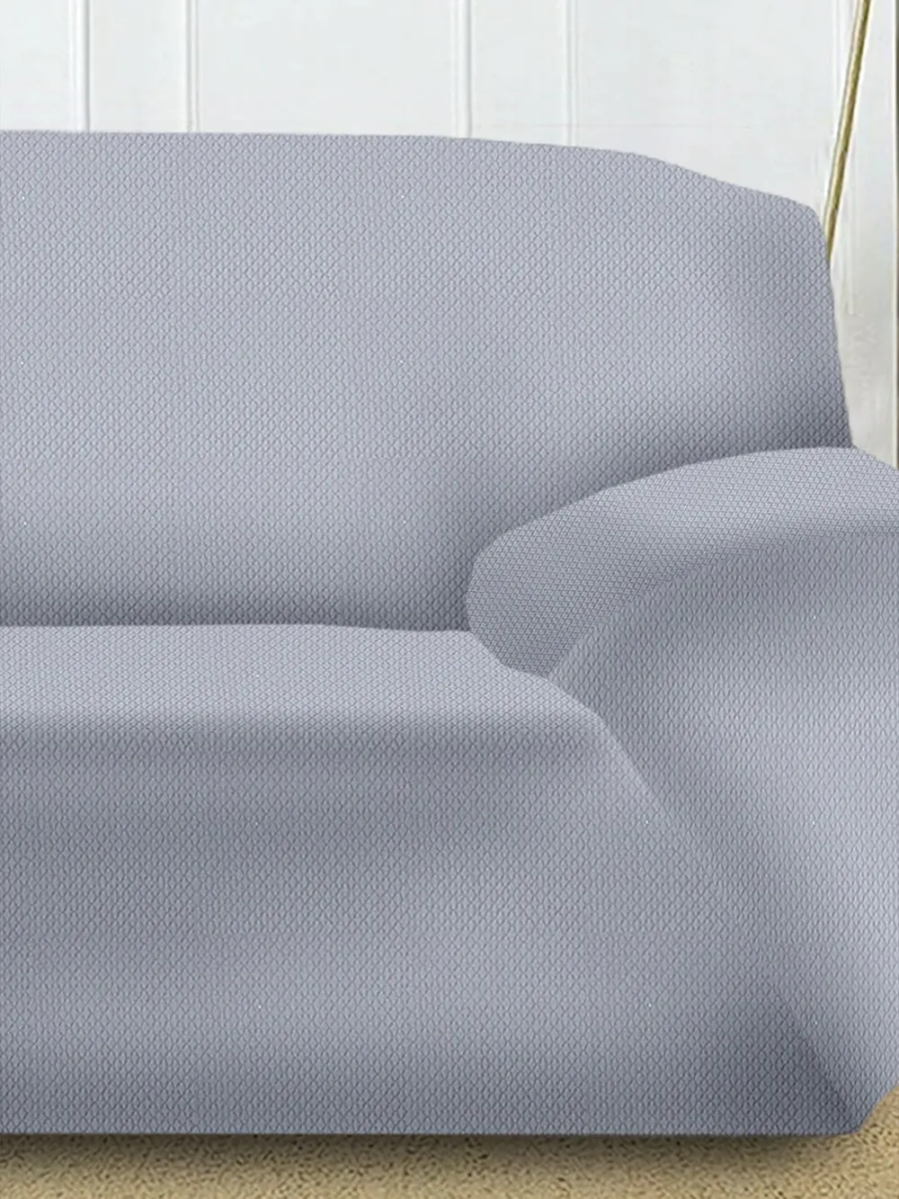 Grey Jacquard Sofa Cover Pack of 1 One Seater Sofa Slipcover