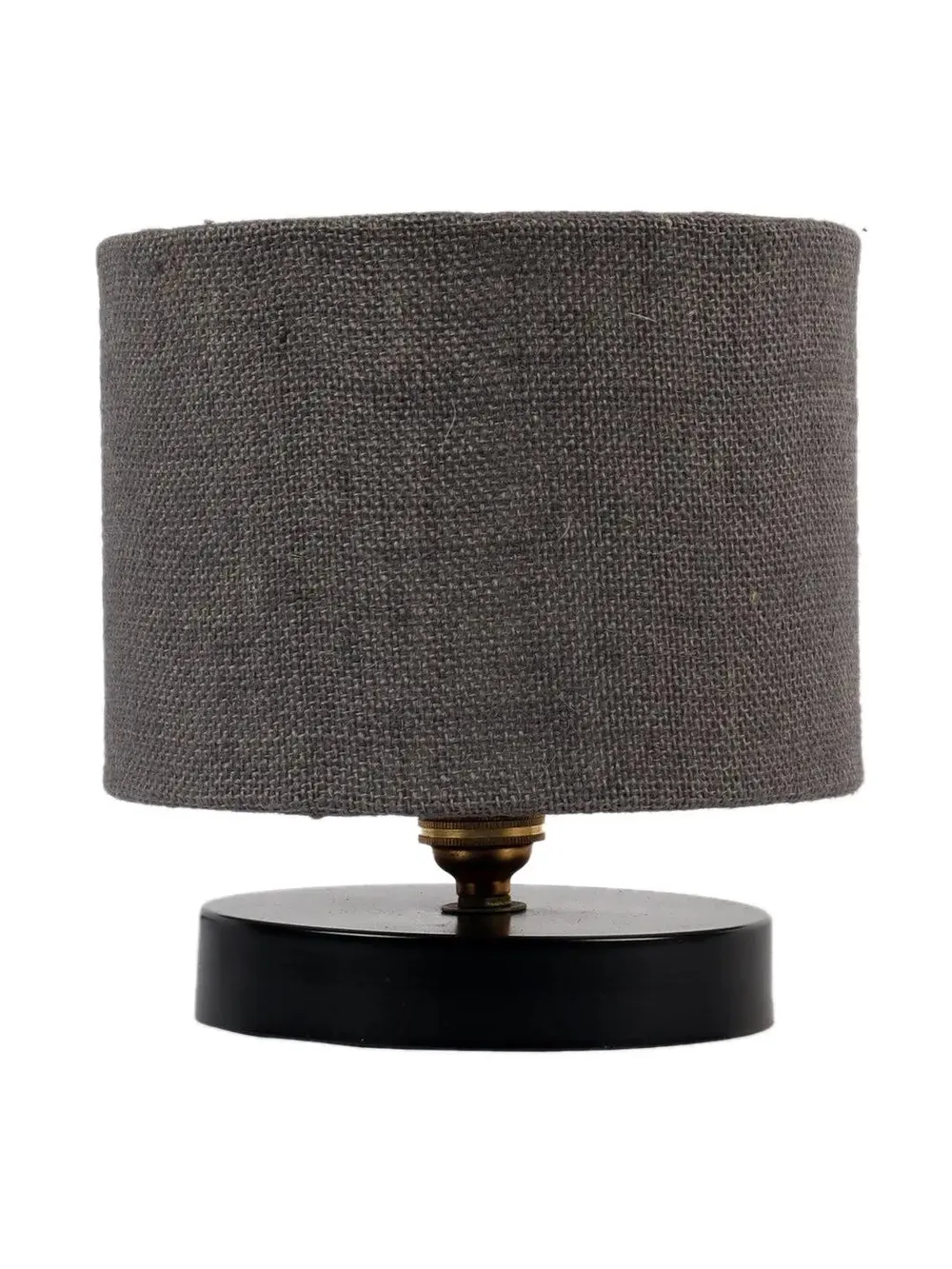 Grey Jute Table Lamp with Iron Base